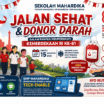 Jalan Sehat dan Donor Darah Sekolah Mahardika : Semarak Kemerdekaan RI ke-81, Sehat Bersama, Peduli Sesama