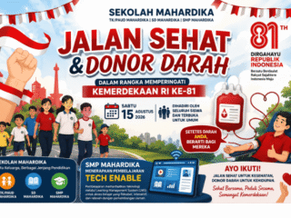 Jalan Sehat dan Donor Darah Sekolah Mahardika : Semarak Kemerdekaan RI ke-81, Sehat Bersama, Peduli Sesama